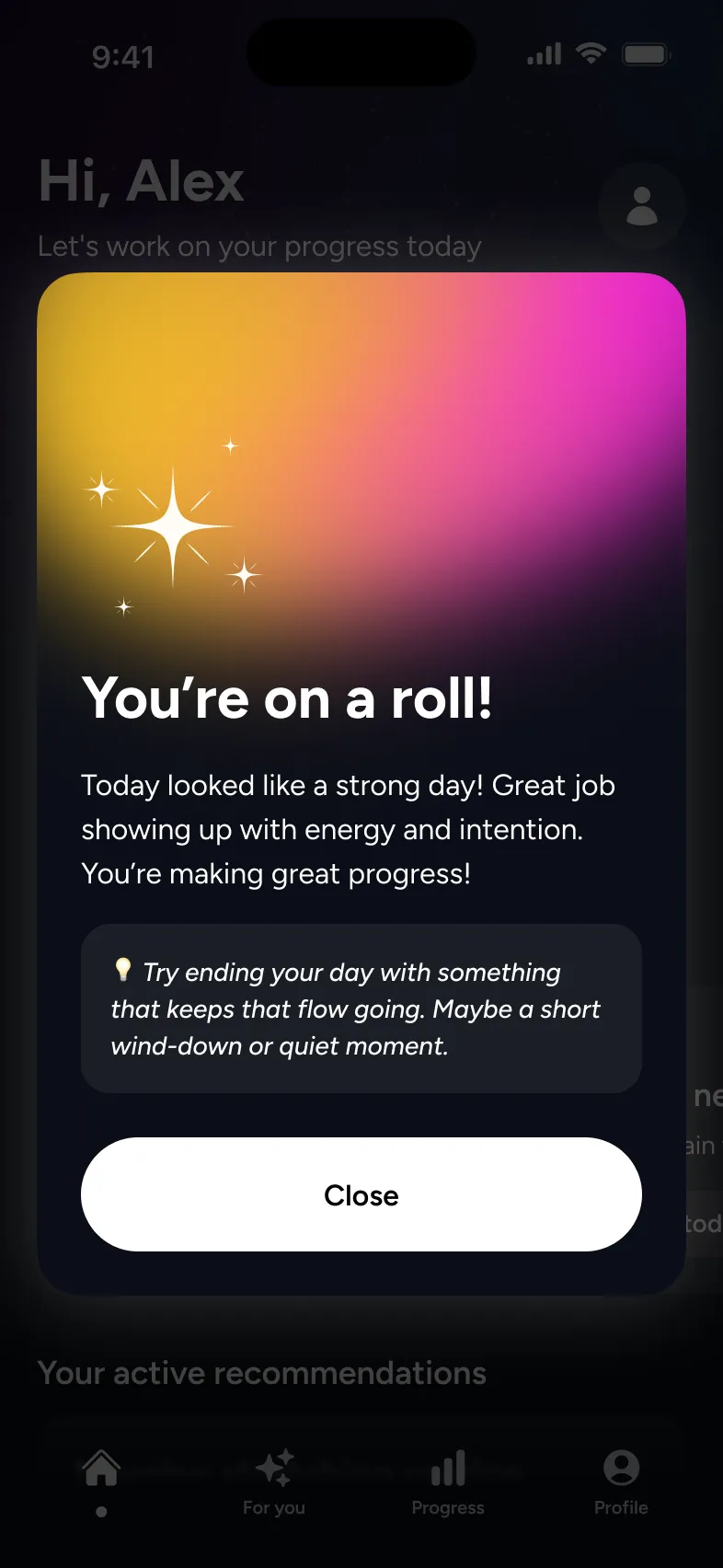 Daily check-in